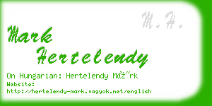 mark hertelendy business card